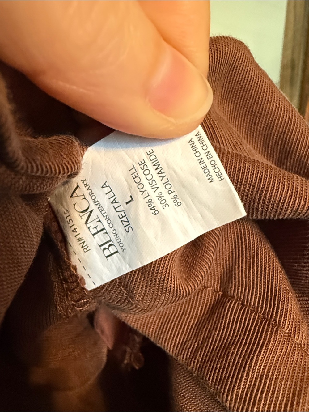 Blenca Young Contemporary Brown Lyocell Wide Leg Drawstring Trousers Size L - Picture 5 of 6